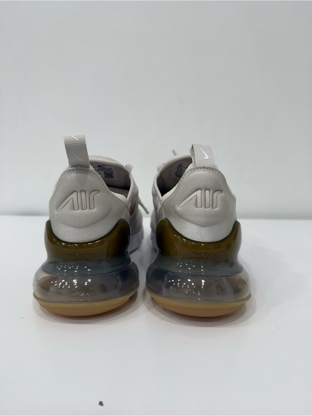 Nike Women's Air Max 270 Sneakers in Beige and Olive - Picture 5 of 6